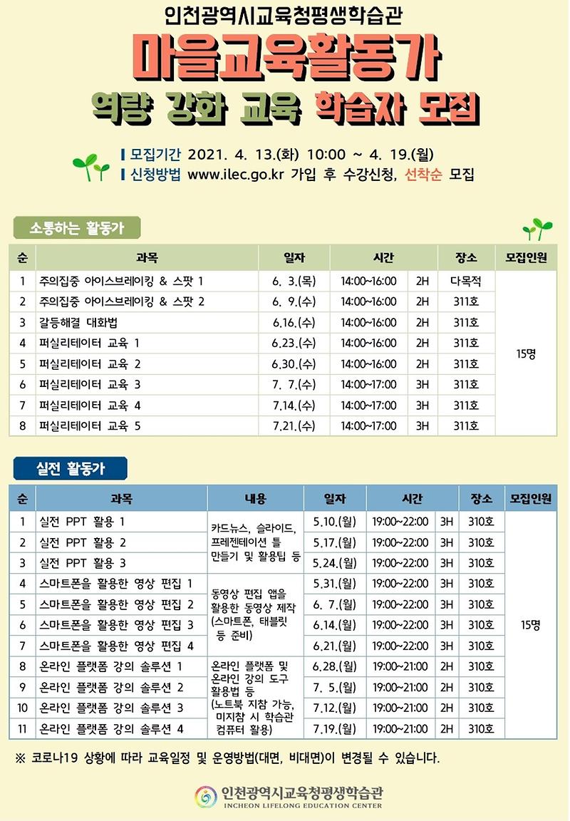 2021년_인천광역시교육청평생학습관_마을교육활동가_역량강화_교육_홍보지(2).jpg 이미지