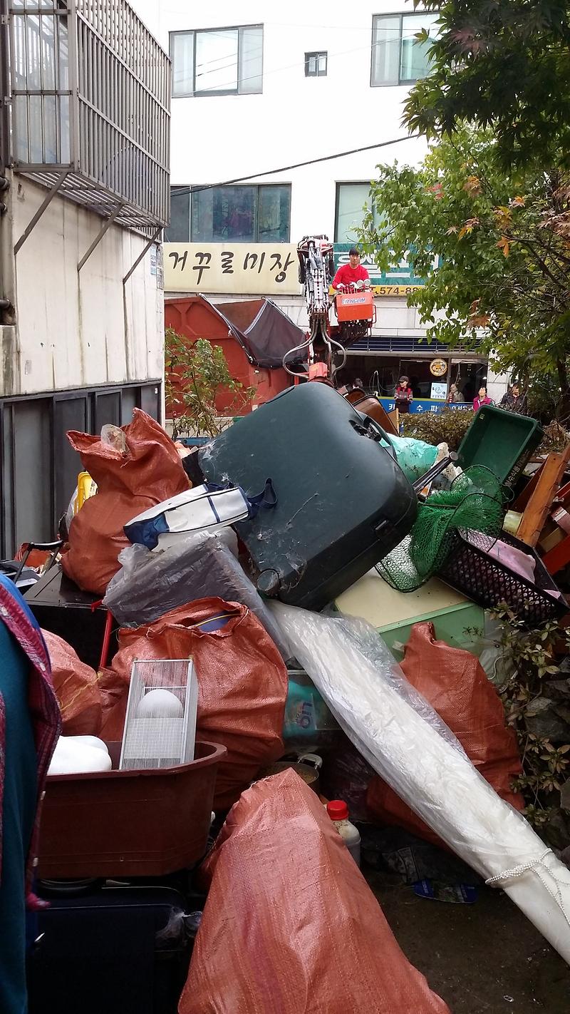 위기가정 쓰레기 대청소 사진