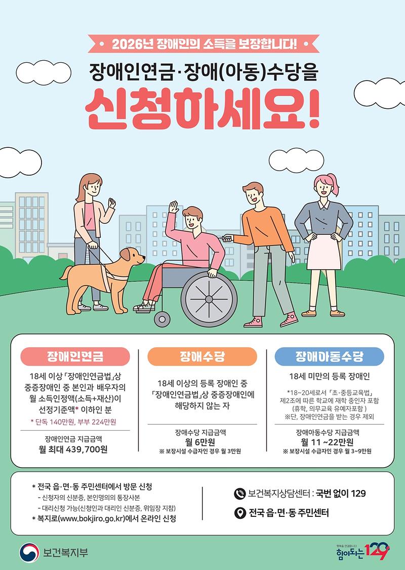 2026년_장애인연금,장애수당.jpg 이미지