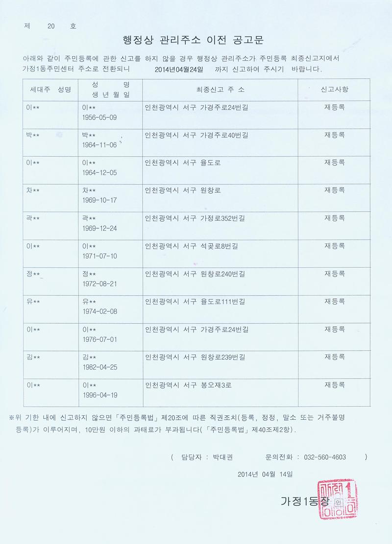 행정상관리주소 이전공고문1차(2014.04.14).jpg 이미지