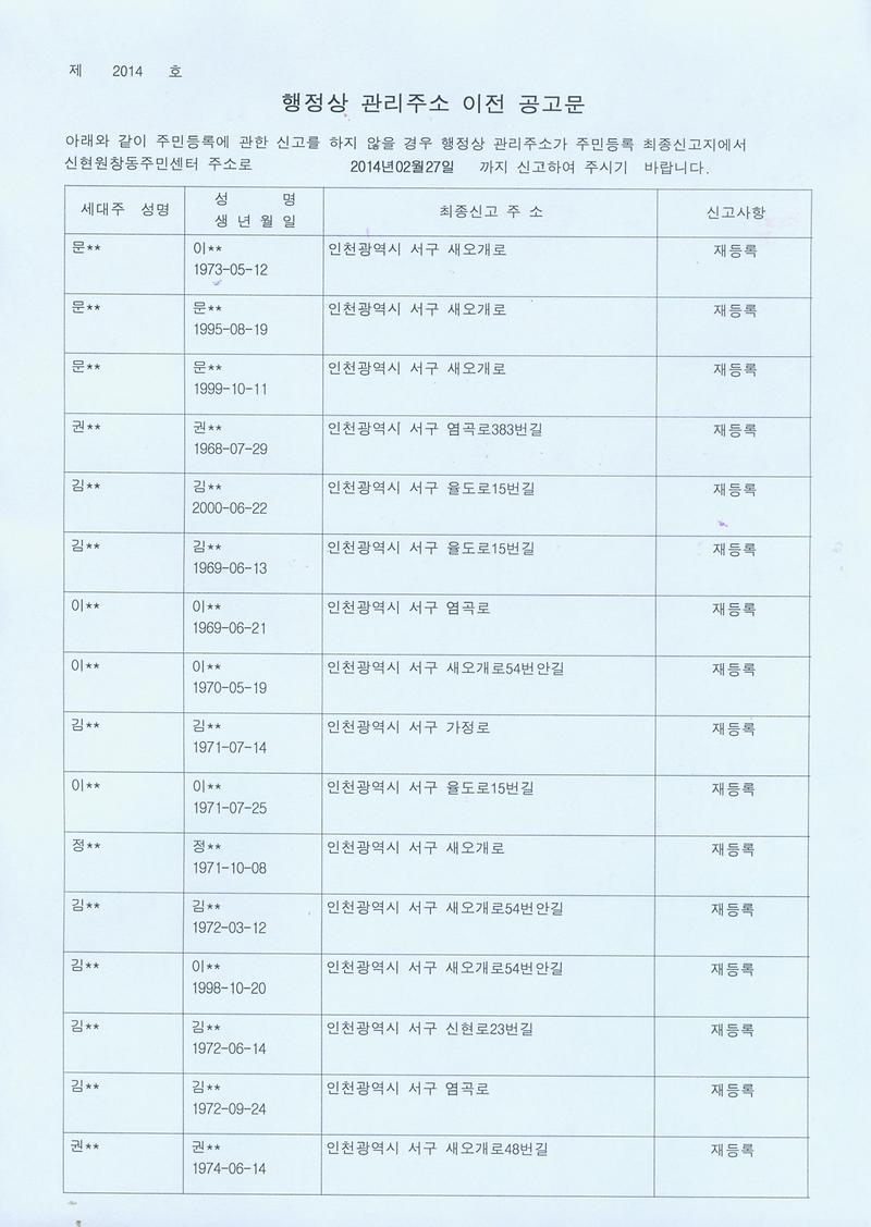 20140213 거주불명 행정주소이전 1차공고문002.jpg.jpg 이미지