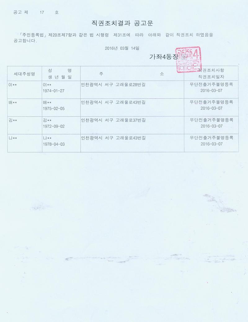 2016년 일제정리 직권조치공고 대상자.jpg 이미지