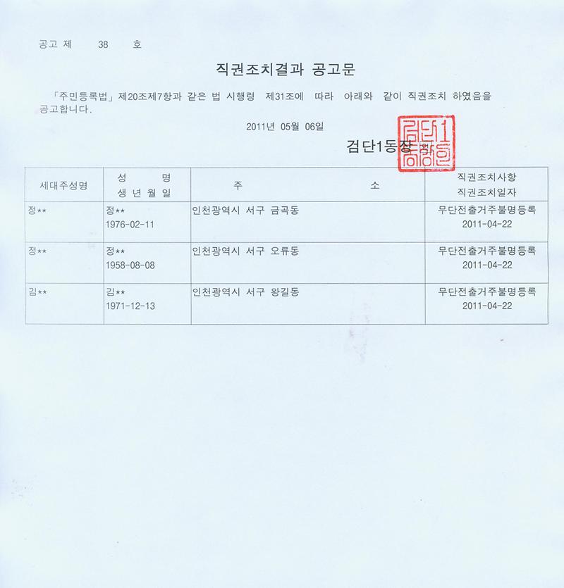 직권조치공고문(정00외2명)-110509.jpg 이미지
