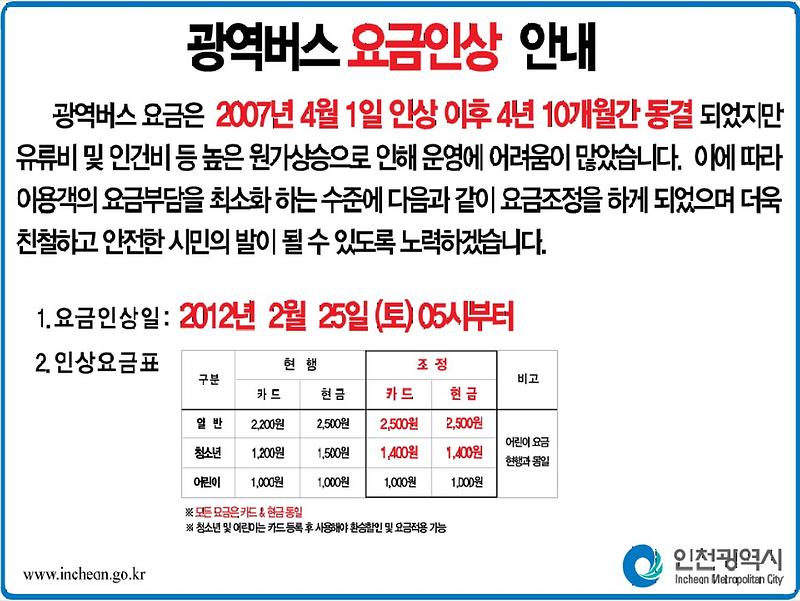 광역버스 요금조정 안내.jpg 이미지