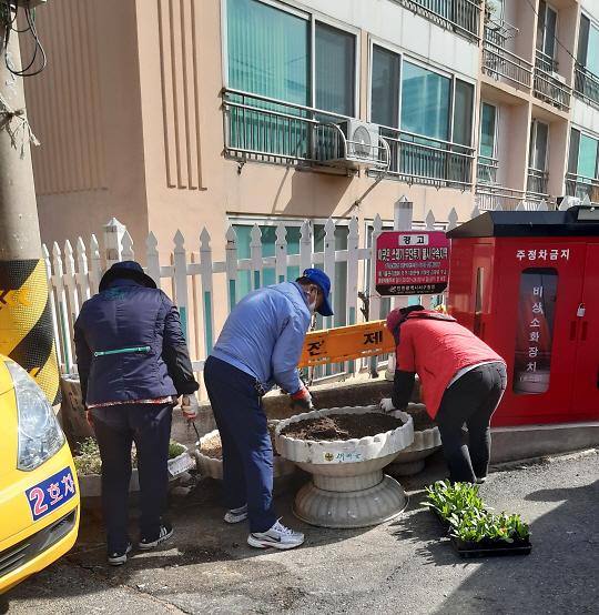8석남1동,_‘명품마을_만들기’_봄꽃_심기__(2).jpg 이미지